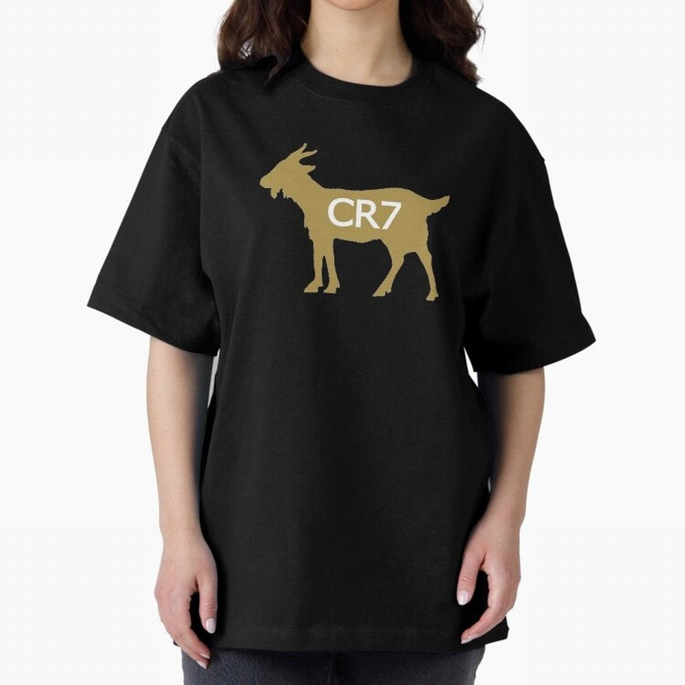 CR7 GOAT Gold B Oversized T-Shirt Bring Legendary Rivalry Energy to Match Day Hype around FIFA World Cup 2026 USA Canada Mexico, Messi and Cristiano Ronaldo, Netherlands, Tournament Hype, Historic Matchups, Family Viewing Parties and Global Sports