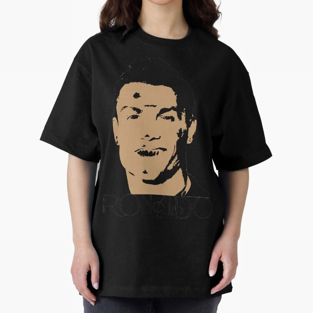 Portugal Football Captain Cristiano Ronaldo Vector Illustration Oversized T-Shirt Bring Home Match Day Hype around FIFA World Cup 2026, Haaland and Mbappe, Portugal, Spain and Germany, Match Day Excitement, Supporter Culture, Golden Goals and