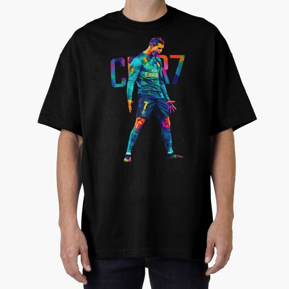 Ronaldo Cr7 Wpap Art Oversized T-Shirt Honor Football Greatness during FIFA World Cup 2026 Spirit, Connected to Brazil, Mbappe, Football History, Final Match Energy, Crowd Noise and Once in a Lifetime Moments; Made for Die Hard Supporters, Soccer