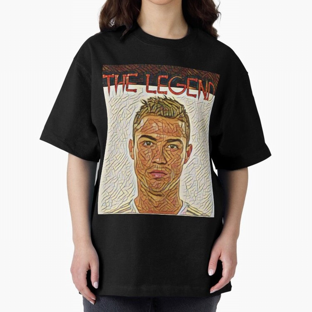 Cristiano Ronaldo Oversized T-Shirt Join the Global Buzz around FIFA World Cup 2026 with Messi and Cristiano Ronaldo, Spain Energy, Sports Nostalgia, International Competition, Famous Players and Unforgettable Victories; Built for Supporters
