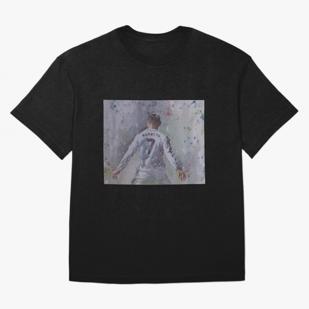 Cristiano Ronaldo - Portrait 2 Oversized T-Shirt Celebrate Rivalries and Pride in FIFA World Cup 2026 USA Canada Mexico for Fans of Messi and Cristiano Ronaldo and Argentina, Bringing Football History, Final Match Energy, Crowd Noise and Once in a