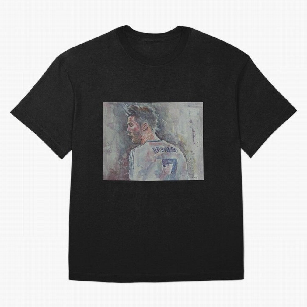 Cristiano Ronaldo - Portrait 1 Oversized T-Shirt Back Your Heroes with Global Football Passion for FIFA World Cup 2026 Group Stage, Celebrating Messi and Cristiano Ronaldo, England and Germany, Stadium Chants, National Pride, Trophy Dreams and