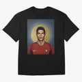 Cristiano Ronaldo CR7 Saint Portugal Football Legend Fan Art Oversized T-Shirt Treasure Match Day Hype around FIFA World Cup 2026 USA Canada Mexico, Mbappe, Netherlands, Champion Mindset, Group Stage Buzz, Knockout Tension and Passionate Fan