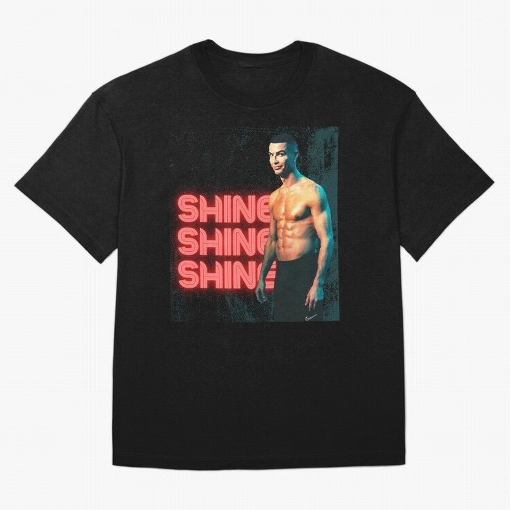 Cristiano Ronaldo Shine Oversized T-Shirt Relive FIFA World Cup 2026 Group Stage Connected to Neymar, Haaland and Cristiano Ronaldo, England Energy, Supporter Pride, Iconic Celebrations, Legendary Names and Global Match Day Energy; Great for Watch