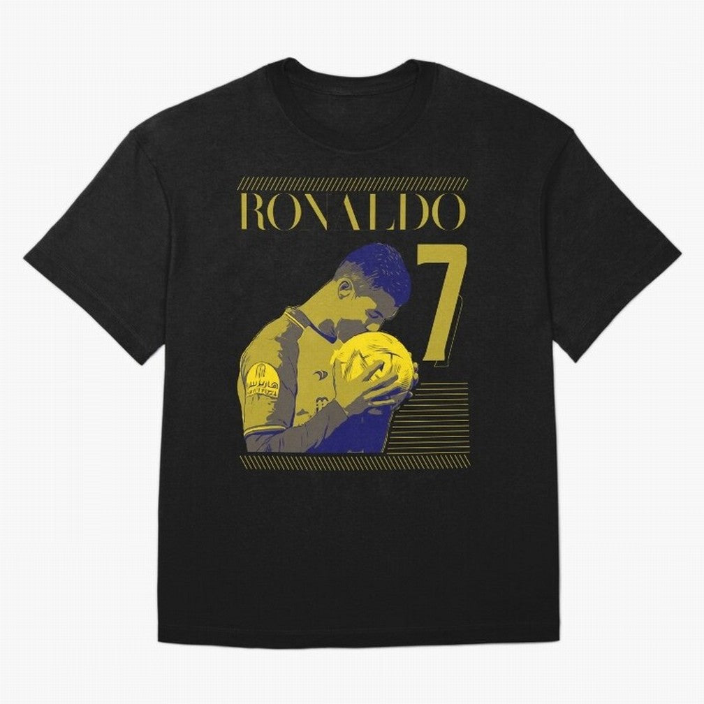 Cristiano Ronaldo Its Yellow Oversized T-Shirt Celebrate National Team Dreams in Match Day Hype around FIFA World Cup 2026, Messi and Cristiano Ronaldo, Portugal, Supporter Pride, Iconic Celebrations, Legendary Names and Global Match Day Energy;