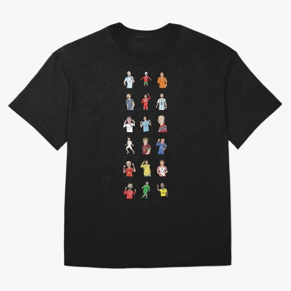 Badly Drawn Footballers Oversized T-Shirt Represent FIFA World Cup 2026 Group Stage Filled with Mbappe, Germany Energy, Match Day Excitement, Supporter Culture, Golden Goals and Global Football Passion; Built for Supporters Chasing Trophy Dreams,