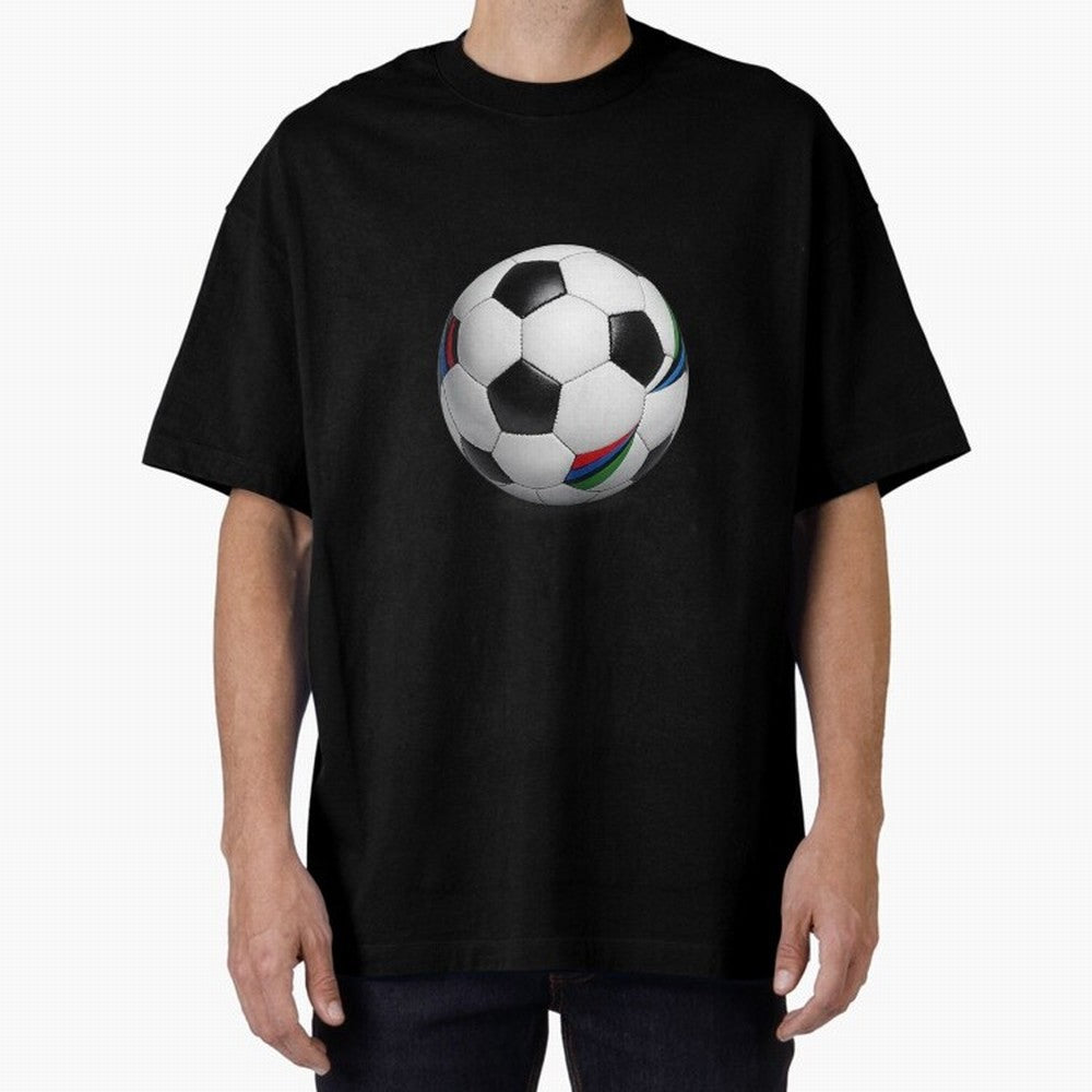 Kick Power Football Design | Classic Soccer Ball Sports Artwork Oversized T-Shirt Honor Football Greatness during Global Football Passion for FIFA World Cup 2026 Group Stage, Capturing Haaland, Brazil, Sports Nostalgia, International Competition,