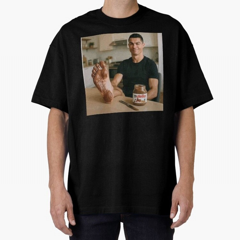 Ronaldo Nutella (LOW RES) Oversized T-Shirt Live for the Drama of Global Football Passion for FIFA World Cup 2026 Group Stage, Capturing Neymar, Netherlands, Worldwide Fan Energy, Dramatic Goals, Stadium Lights and Championship Celebrations; Ideal