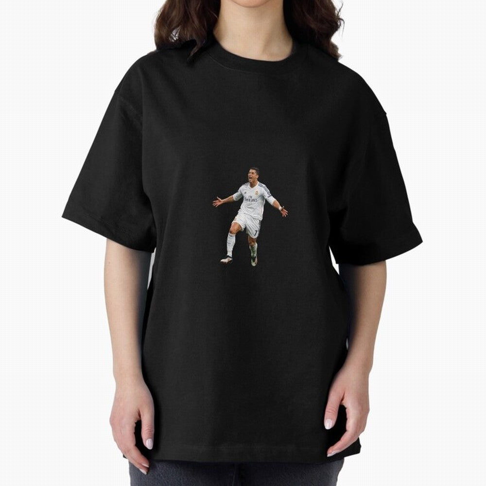 Ronaldo real madrid Oversized T-Shirt Celebrate Soccer Greatness during FIFA World Cup 2026 for Fans of Haaland and Netherlands, Bringing Football Festival Excitement, Trophy Ambitions, Country Rivalries and Star Player Buzz; Great for Supporters