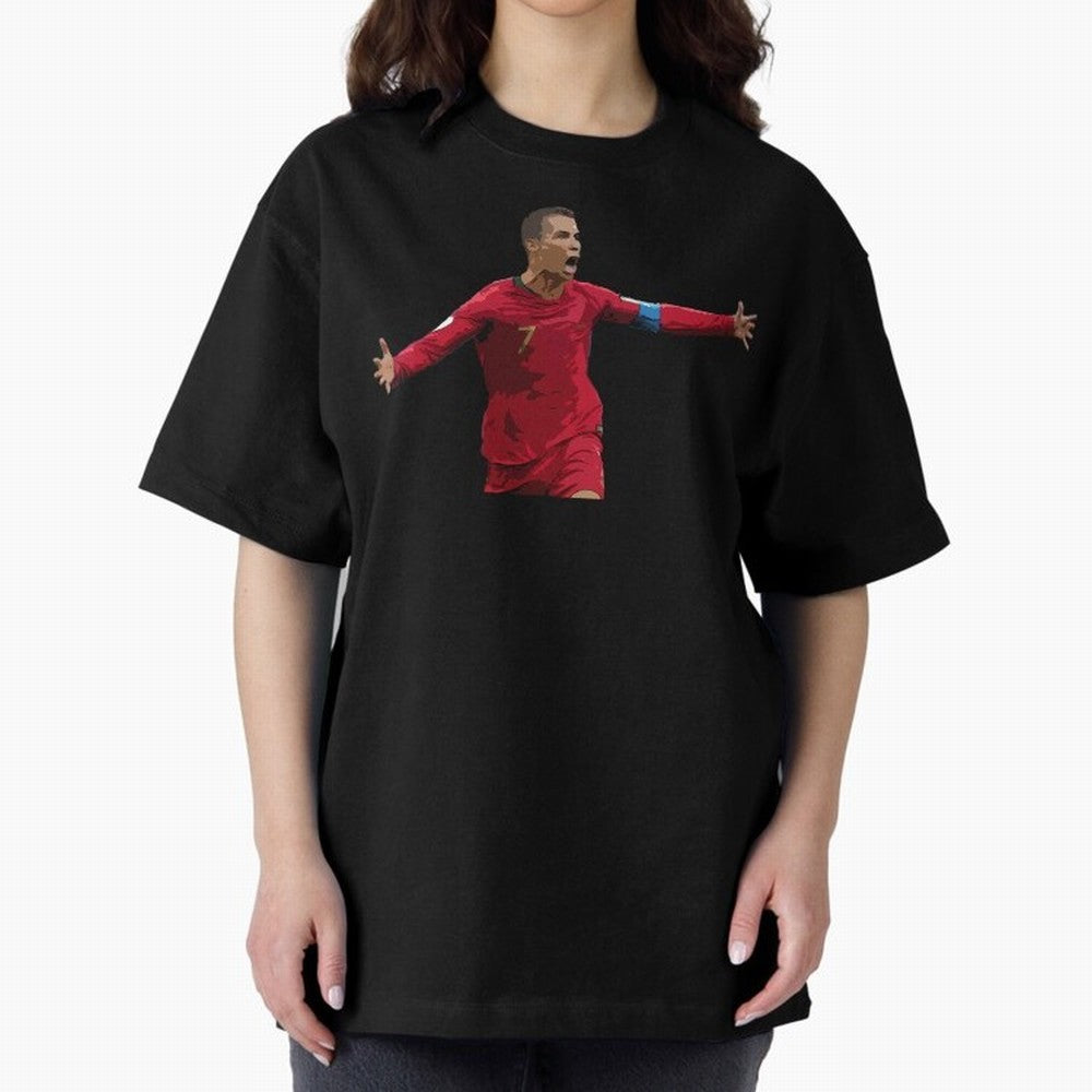 Cristiano Ronaldo Oversized T-Shirt Celebrate the Next Chapter of Match Day Hype around FIFA World Cup 2026 Group Stage, Neymar, Argentina and Brazil, Stadium Memories, Football Loyalty, International Chants and Championship Tradition; Made for