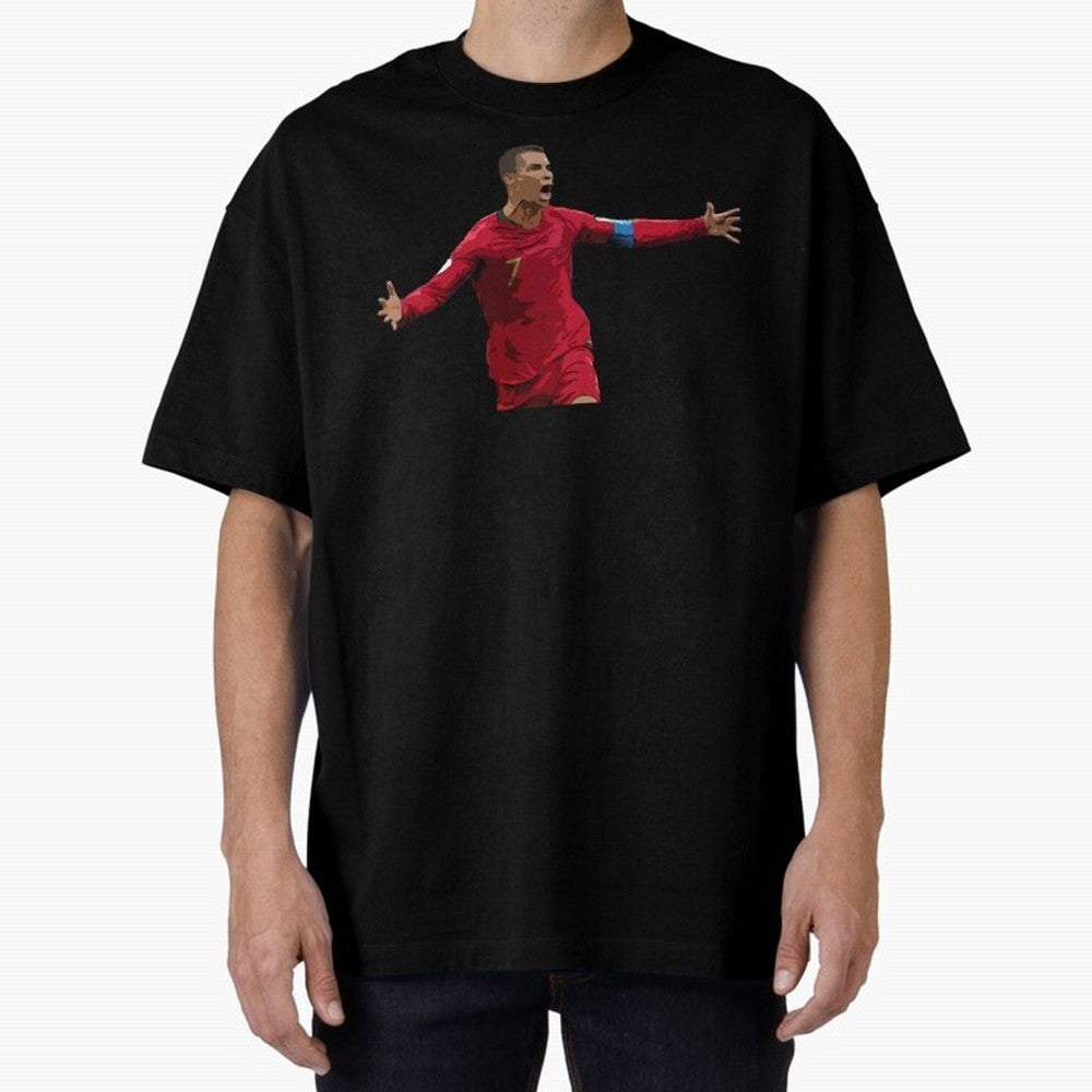 Cristiano Ronaldo Oversized T-Shirt Celebrate the Next Chapter of Match Day Hype around FIFA World Cup 2026 Group Stage, Neymar, Argentina and Brazil, Stadium Memories, Football Loyalty, International Chants and Championship Tradition; Made for