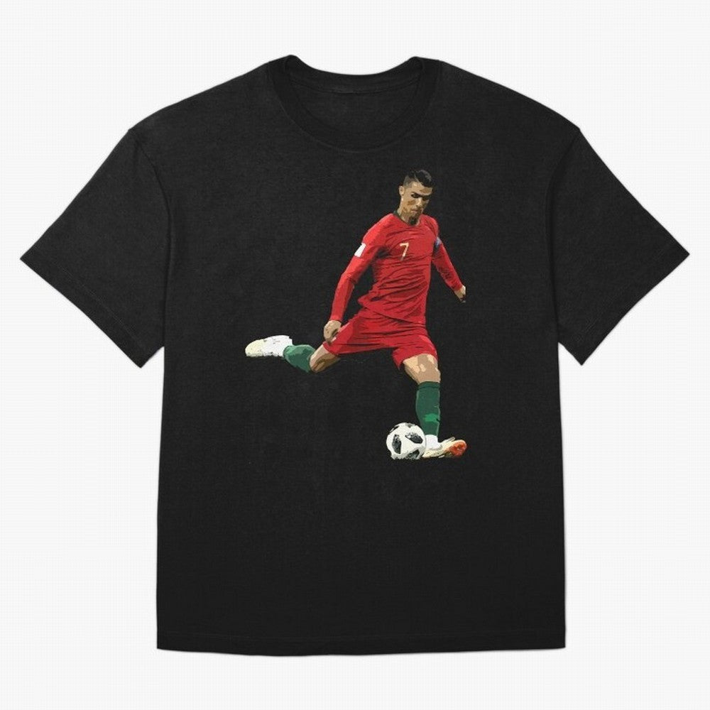 Cristiano Ronaldo Oversized T-Shirt Elevate FIFA World Cup 2026 Group Stage Centered on CR7, England and Germany Energy, Global Supporter Spirit, Legendary Goals, National Colors and Tournament Celebration; Made for Die Hard Supporters, Soccer