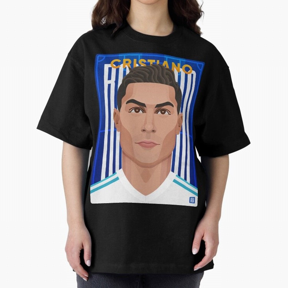 Cristiano Ronaldo (RM) | The Commander Oversized T-Shirt Cheer through Every Moment of Global Football Passion for FIFA World Cup 2026 USA Canada Mexico, Capturing Neymar, Haaland and Cristiano Ronaldo, Spain and Netherlands, Sports Nostalgia,