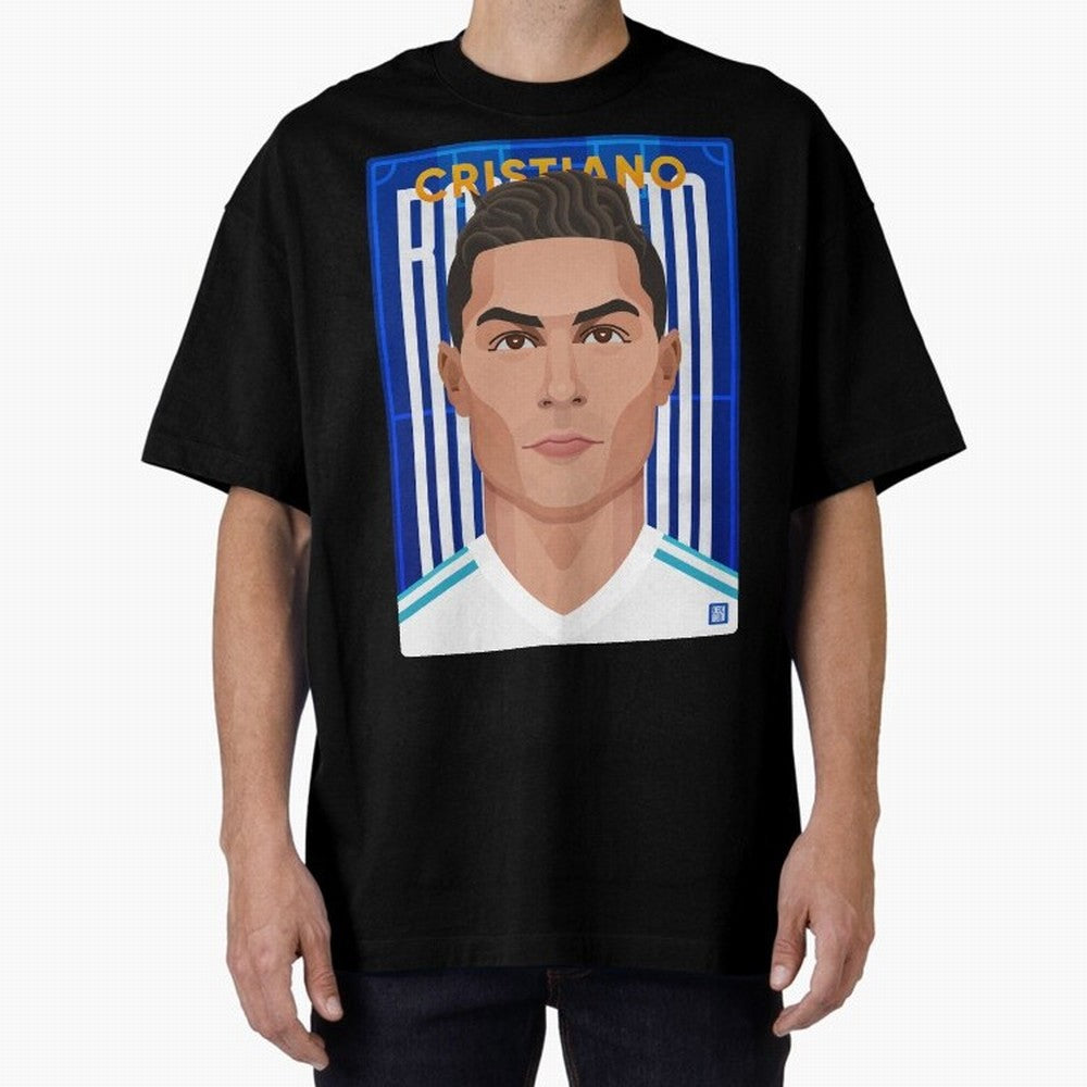 Cristiano Ronaldo (RM) | The Commander Oversized T-Shirt Cheer through Every Moment of Global Football Passion for FIFA World Cup 2026 USA Canada Mexico, Capturing Neymar, Haaland and Cristiano Ronaldo, Spain and Netherlands, Sports Nostalgia,