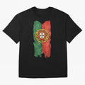 Vintage Portugal Flag Soccer Fan Design Oversized T-Shirt Make the Season About Global Football Passion for FIFA World Cup 2026 Group Stage, Driven by Cristiano Ronaldo, Netherlands, Championship Spirit, Famous Goals, Roaring Crowds and