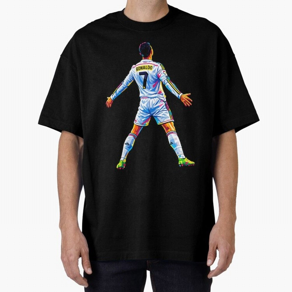 The GOAT Ronaldo Oversized T-Shirt Bring a Vintage Feel to FIFA World Cup 2026 for Fans of Cristiano Ronaldo, Haaland and CR7 and France, Bringing Stadium Chants, National Pride, Trophy Dreams and Unforgettable Football Memories; Built for