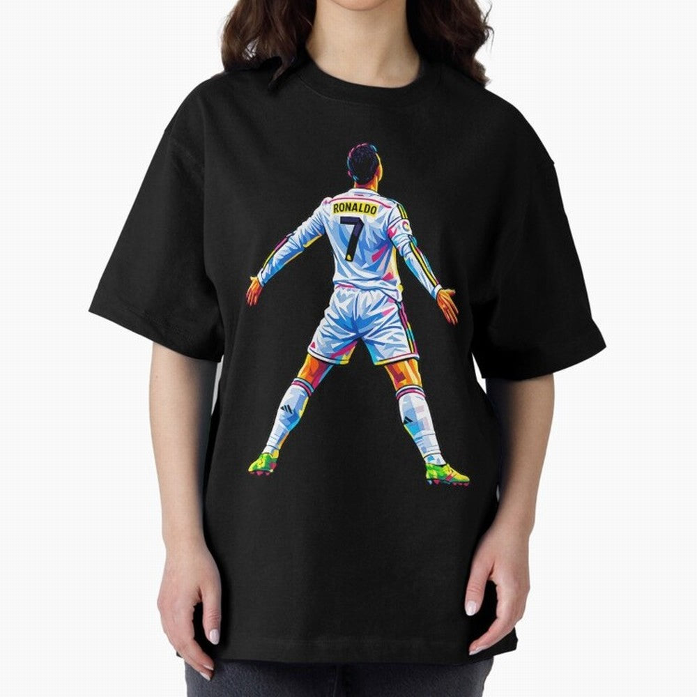 The GOAT Ronaldo Oversized T-Shirt Bring a Vintage Feel to FIFA World Cup 2026 for Fans of Cristiano Ronaldo, Haaland and CR7 and France, Bringing Stadium Chants, National Pride, Trophy Dreams and Unforgettable Football Memories; Built for