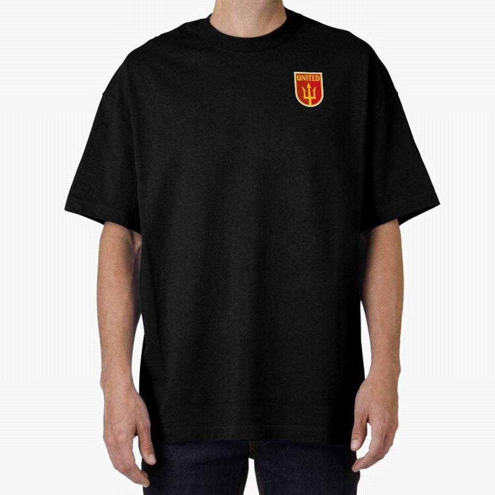Manchester United Classic Shield Oversized T-Shirt Join the Countdown to the FIFA World Cup 2026 Journey through Haaland and Mbappe Highlights, Spain Pride, Supporter Pride, Iconic Celebrations, Legendary Names and Global Match Day Energy; Created