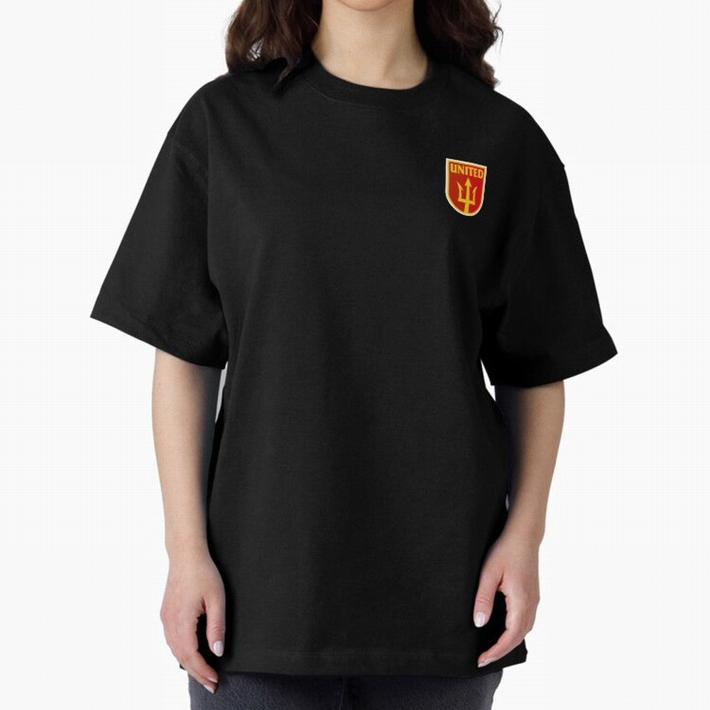 Manchester United Classic Shield Oversized T-Shirt Join the Countdown to the FIFA World Cup 2026 Journey through Haaland and Mbappe Highlights, Spain Pride, Supporter Pride, Iconic Celebrations, Legendary Names and Global Match Day Energy; Created