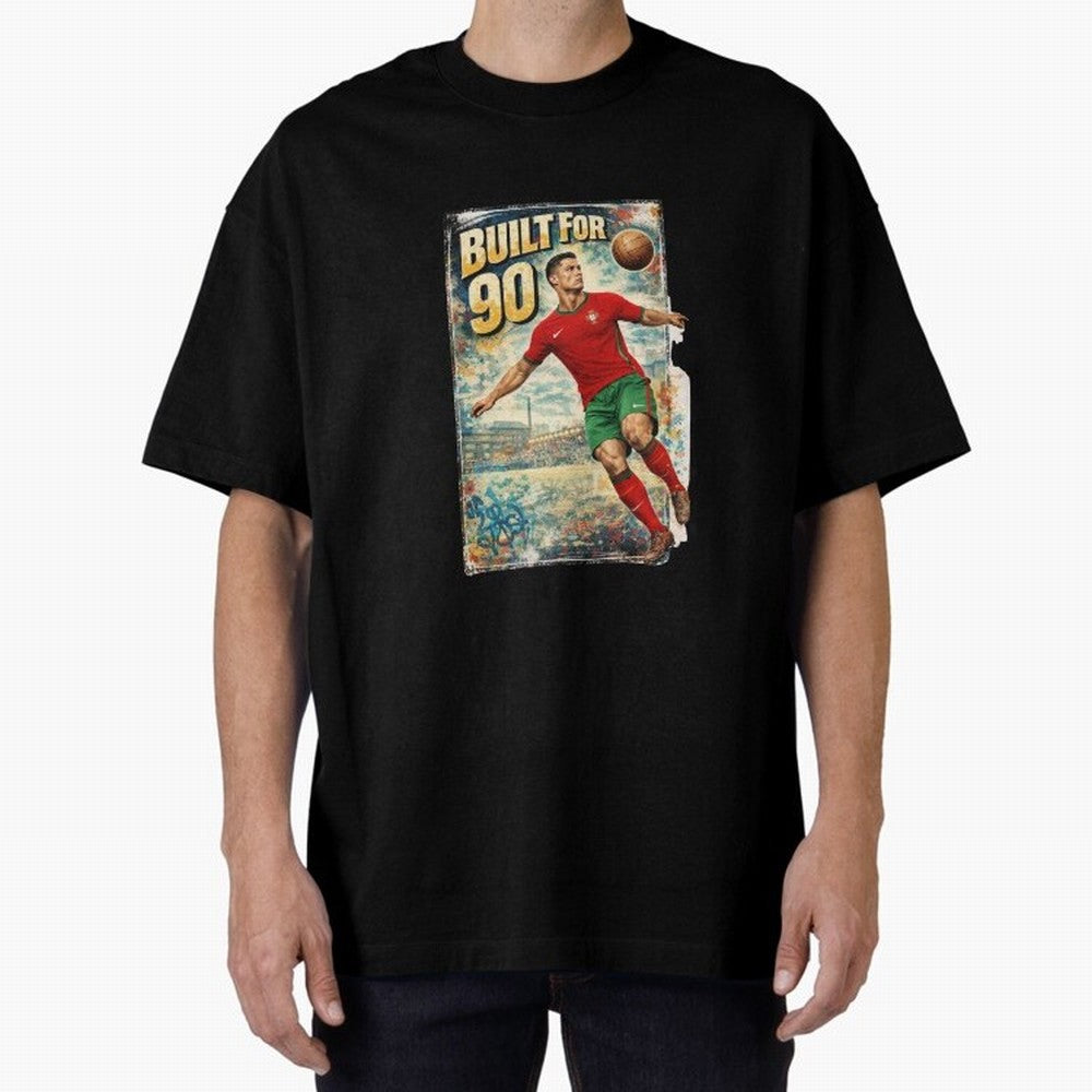 Built For 90 ¨C Vintage Football Streetwear Poster Oversized T-Shirt Bring Stadium Energy to FIFA World Cup 2026 Group Stage Capturing Haaland, England Energy, Game Day Rituals, Football Legends, Country Pride and the Road to the Final; Ideal for