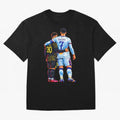 2 GOATS Oversized T-Shirt Fuel Match Day Hype around FIFA World Cup 2026, Messi, Portugal, Spain and Germany, Global Supporter Spirit, Legendary Goals, National Colors and Tournament Celebration; Great for Watch Parties, Sports Bars, Family Nights,