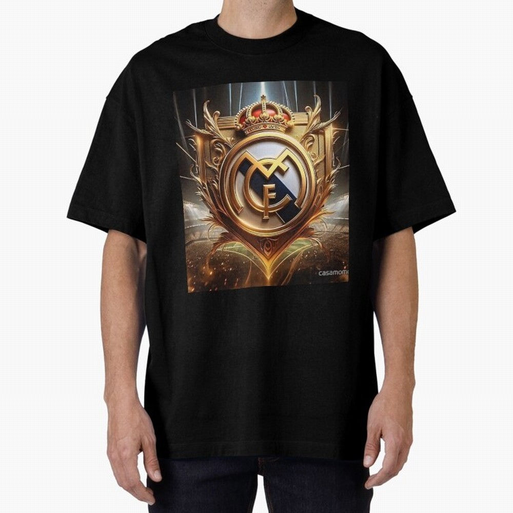 Galaxy of Real Madrid Oversized T-Shirt Feel the Trophy Chase of the FIFA World Cup 2026 Journey through Haaland Highlights, Brazil Pride, Football Passion, Legendary Performances, Festival Vibes and Supporter Community; Ideal for Football Dads,