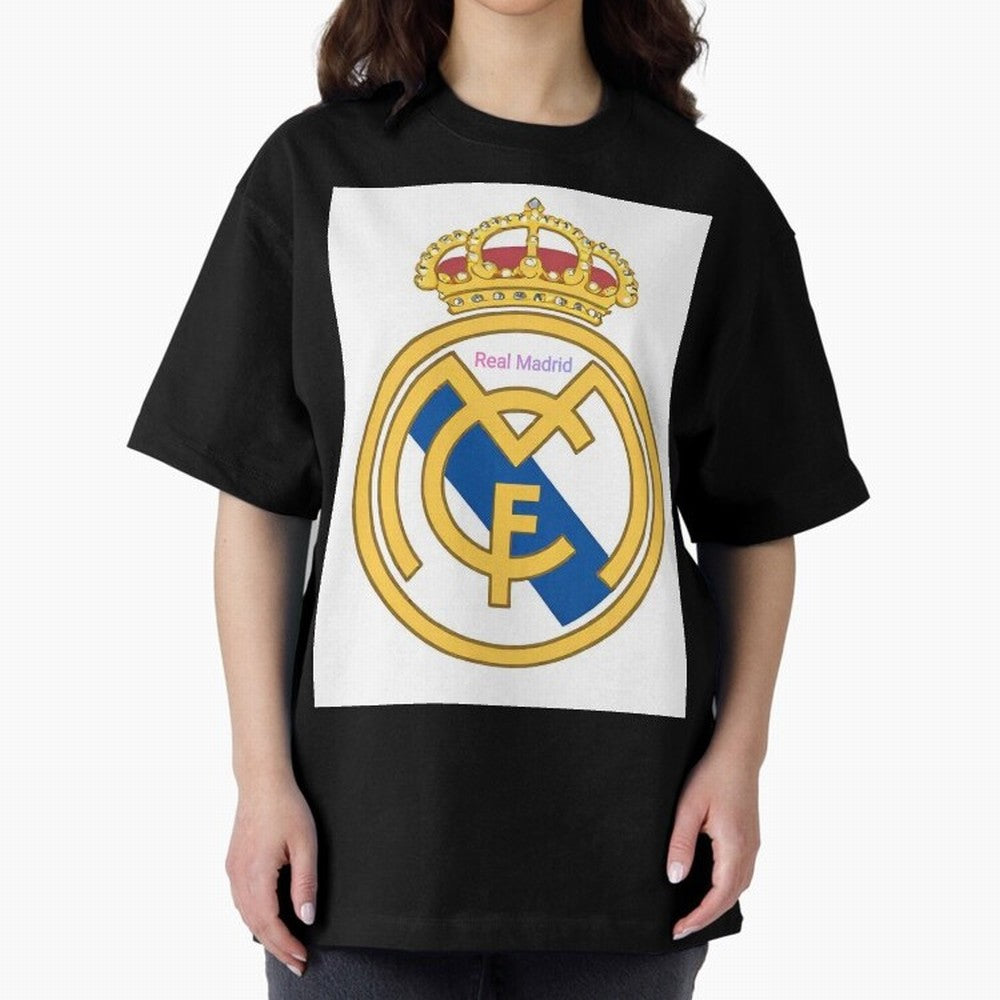 Real Madrid Gold Oversized T-Shirt Join FIFA World Cup 2026 USA Canada Mexico Spirit, with Germany, Messi, Football Festival Excitement, Trophy Ambitions, Country Rivalries and Star Player Buzz; Created for Match Day Parties, Soccer Gifts, Fan