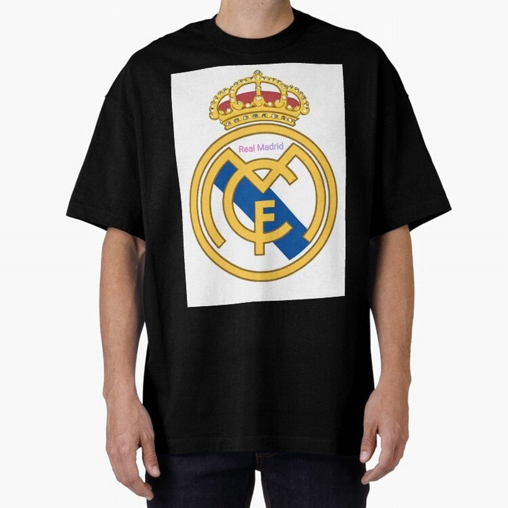 Real Madrid Gold Oversized T-Shirt Join FIFA World Cup 2026 USA Canada Mexico Spirit, with Germany, Messi, Football Festival Excitement, Trophy Ambitions, Country Rivalries and Star Player Buzz; Created for Match Day Parties, Soccer Gifts, Fan
