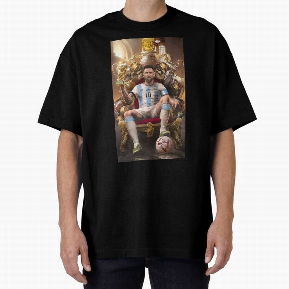 Lionel Messi Oversized T-Shirt Show Love for Legendary Goals in Match Day Hype around FIFA World Cup 2026 Group Stage, Haaland, Brazil, Portugal and Argentina, Football Passion, Legendary Performances, Festival Vibes and Supporter Community;
