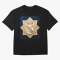 Escudo del Realma Oversized T-Shirt Celebrate Golden Goal Energy in the FIFA World Cup 2026 Journey through Haaland and Mbappe Highlights, England and Germany Pride, Championship Spirit, Famous Goals, Roaring Crowds and International Football