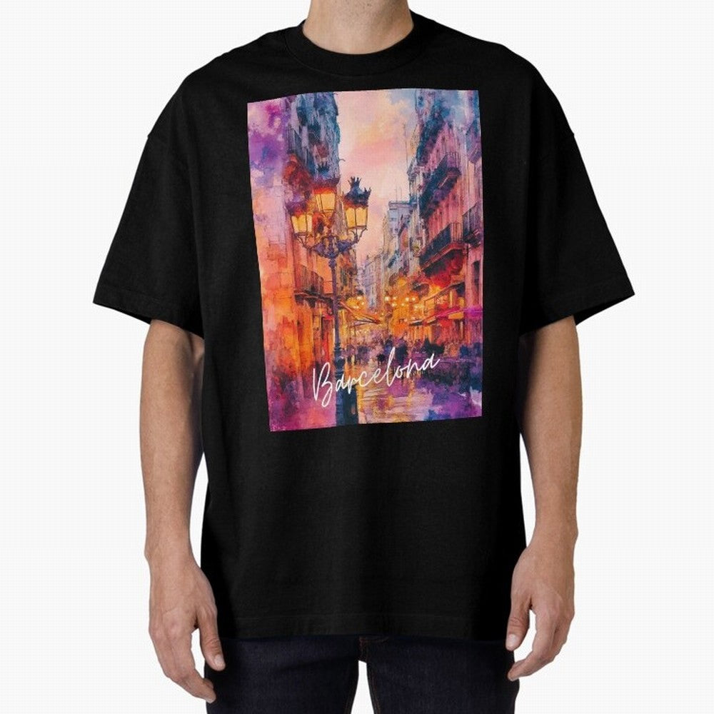 Barcelona Oversized T-Shirt Bring Champion Energy into FIFA World Cup 2026 for Fans of Cristiano Ronaldo and Portugal, Bringing Retro Football Energy, Iconic Rivalries, Trophy Chase Drama and Stadium Atmosphere; Ideal for Fans Who Follow Messi,