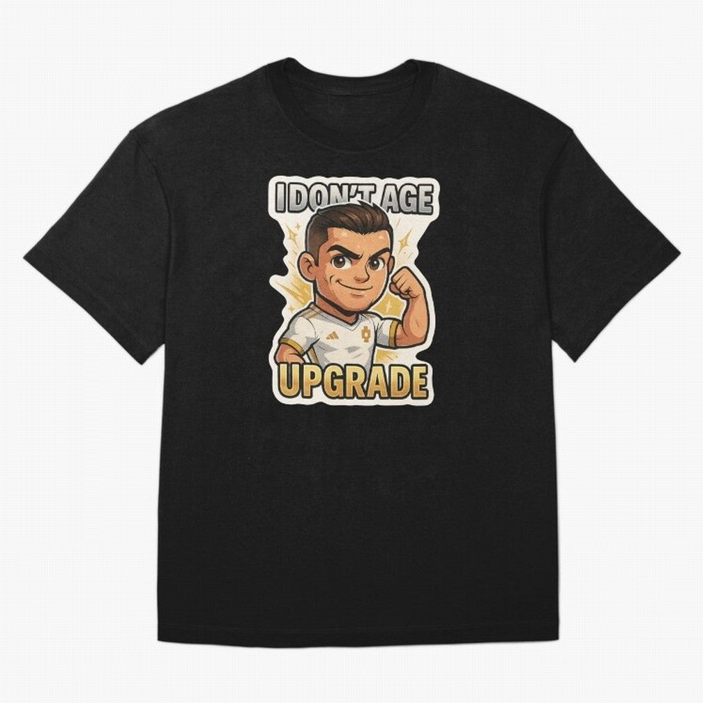 I Dont Age Upgrade Oversized T-Shirt Fuel FIFA World Cup 2026 Group Stage Spirit, Filled with England, France and Netherlands, CR7, Stadium Chants, National Pride, Trophy Dreams and Unforgettable Football Memories; Ideal for Football Dads, Football