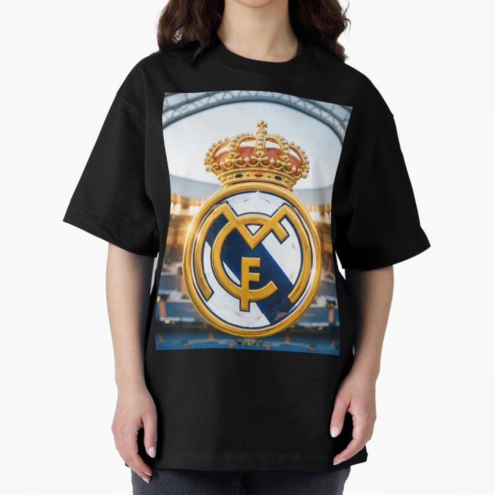 Realeza Madridista Oversized T-Shirt Support FIFA World Cup 2026 Group Stage Inspired by CR7 and Messi, Germany Energy, Goal Celebration Energy, Supporter Heritage, Football Icons and Worldwide Tournament Joy; Perfect for Fans, Collectors, Family