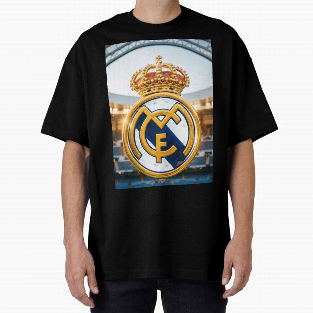 Realeza Madridista Oversized T-Shirt Support FIFA World Cup 2026 Group Stage Inspired by CR7 and Messi, Germany Energy, Goal Celebration Energy, Supporter Heritage, Football Icons and Worldwide Tournament Joy; Perfect for Fans, Collectors, Family
