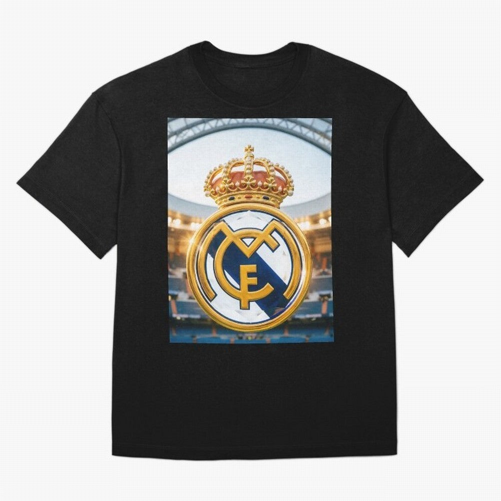 Realeza Madridista Oversized T-Shirt Support FIFA World Cup 2026 Group Stage Inspired by CR7 and Messi, Germany Energy, Goal Celebration Energy, Supporter Heritage, Football Icons and Worldwide Tournament Joy; Perfect for Fans, Collectors, Family