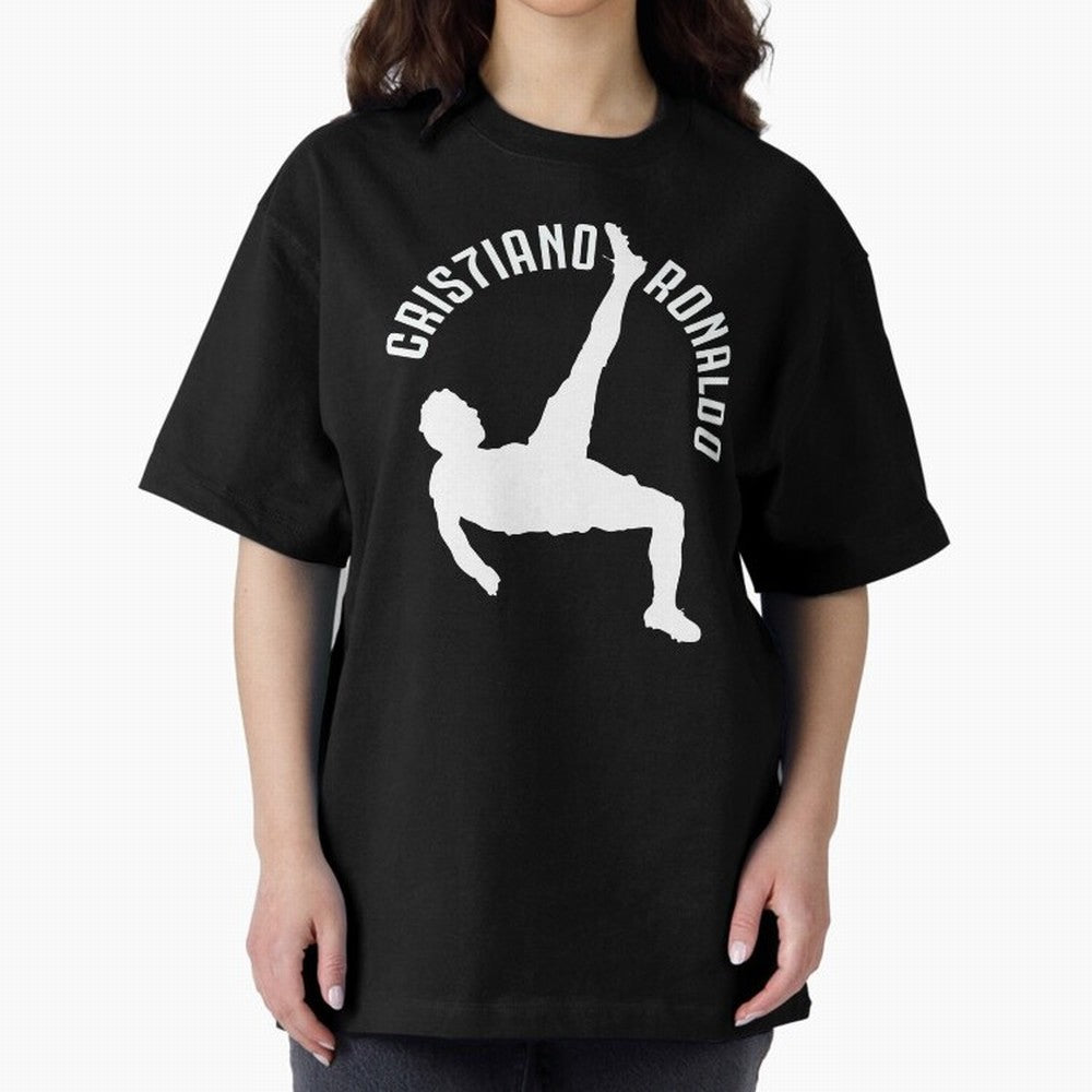 Cristiano Ronaldo - Bicycle Oversized T-Shirt Experience the Global Stage of FIFA World Cup 2026 for Fans of Mbappe and Neymar and Argentina, France and Brazil, Bringing Football History, Final Match Energy, Crowd Noise and Once in a Lifetime