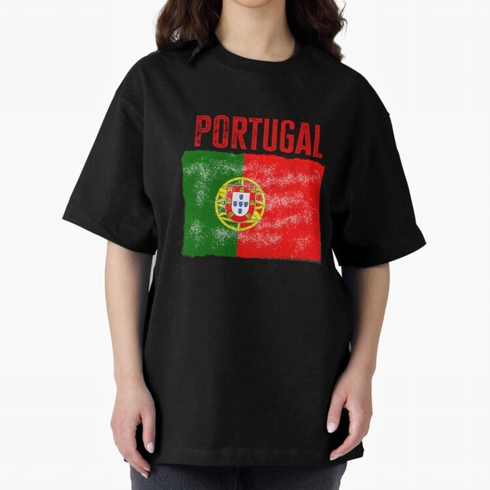 Portugal Oversized T-Shirt Feel the Roar of FIFA World Cup 2026 Group Stage for Fans of Neymar, Haaland and Cristiano Ronaldo and Brazil, Portugal and Argentina, Bringing Football Festival Excitement, Trophy Ambitions, Country Rivalries and Star