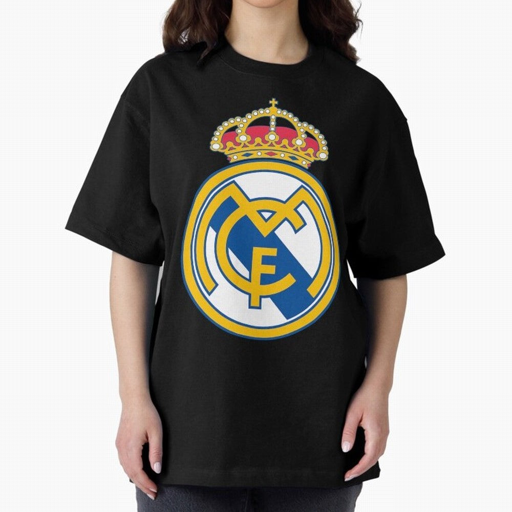 The Madrid Cf Logo Oversized T-Shirt Join Supporters Worldwide for FIFA World Cup 2026 Filled with Messi and Cristiano Ronaldo, England, France and Netherlands Energy, Retro Football Energy, Iconic Rivalries, Trophy Chase Drama and Stadium