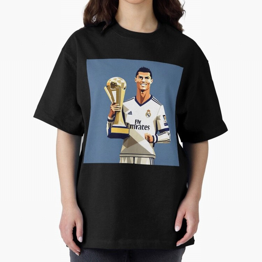 Cristiano Ronaldo Cr7 The Best Artwork Futbol Soccer Oversized T-Shirt Turn Football Passion into Global Football Passion for FIFA World Cup 2026, Featuring Neymar, Haaland and Cristiano Ronaldo, England, France and Netherlands, Stadium Chants,