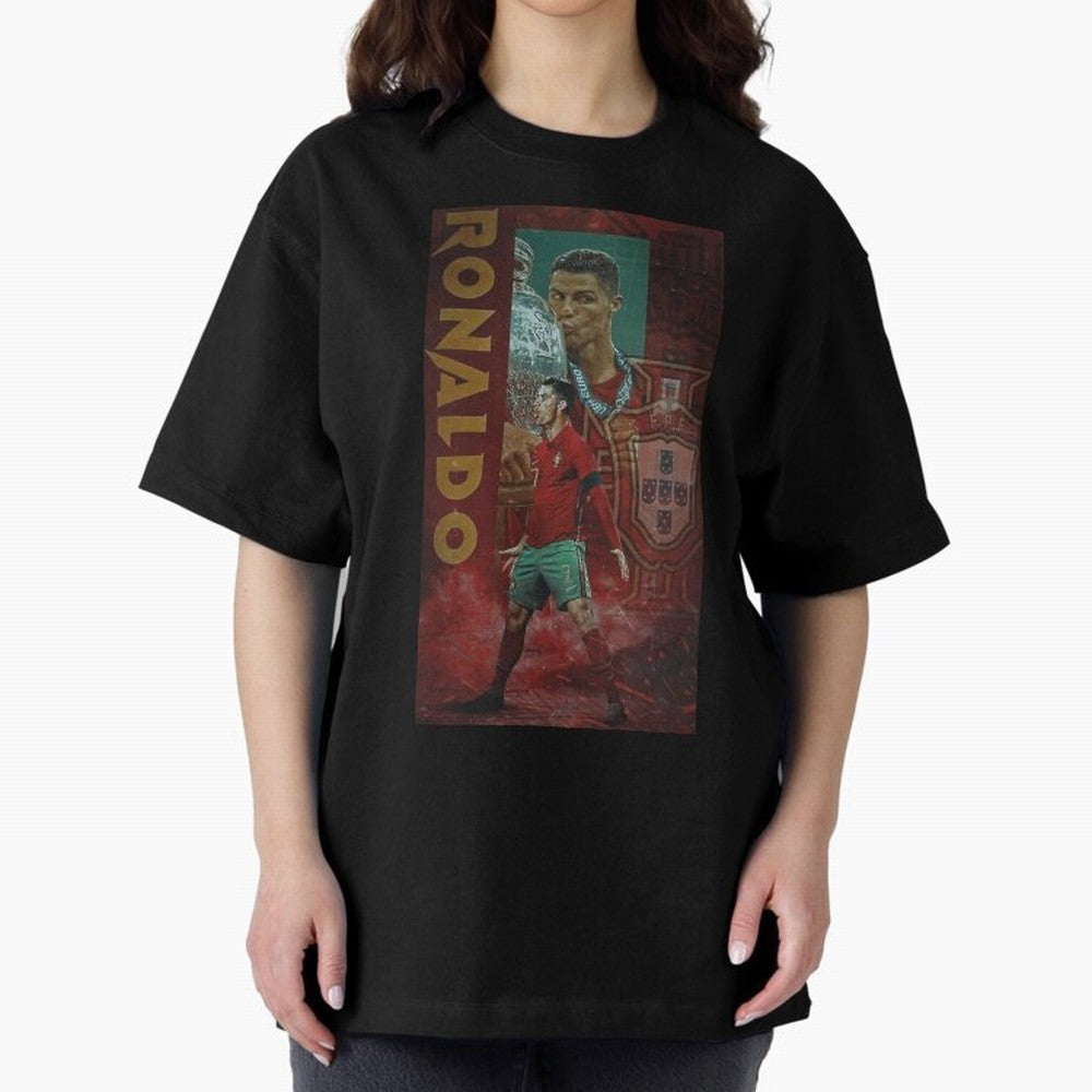 Cristiano Ronaldo Oversized T-Shirt Support Your Favorite Stars during Global Football Passion for FIFA World Cup 2026 USA Canada Mexico, Driven by Messi, Neymar and Mbappe, Brazil, Match Day Excitement, Supporter Culture, Golden Goals and Global