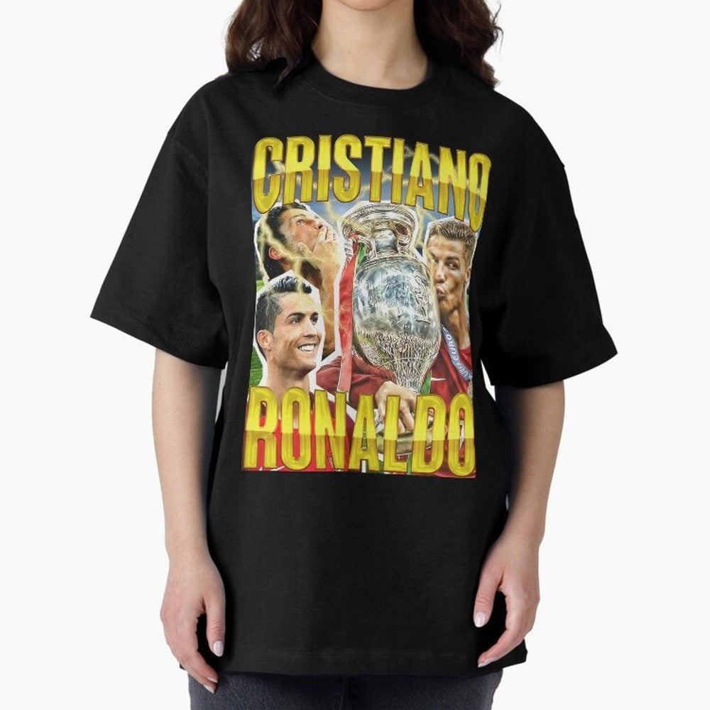 Cristiano Ronaldo Cr7 Siuuu El Bicho Oversized T-Shirt Join Match Day Hype around FIFA World Cup 2026, Messi and Cristiano Ronaldo, Brazil, Sports Nostalgia, International Competition, Famous Players and Unforgettable Victories; Perfect for Fans,