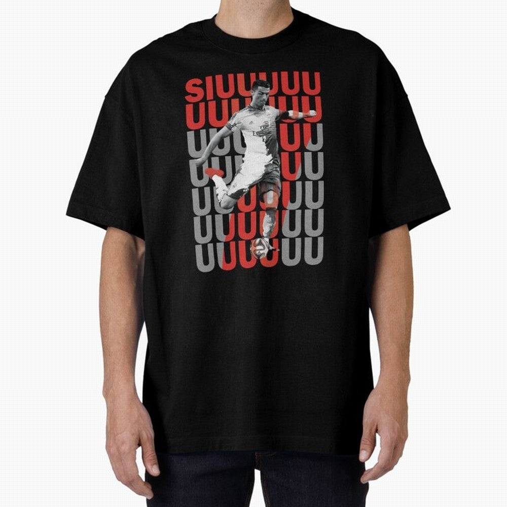 Siuuuuuu Cristiano Ronaldo Oversized T-Shirt Celebrate Fan Culture around Match Day Hype around FIFA World Cup 2026, Neymar, Argentina and Brazil, Worldwide Fan Energy, Dramatic Goals, Stadium Lights and Championship Celebrations; Great for