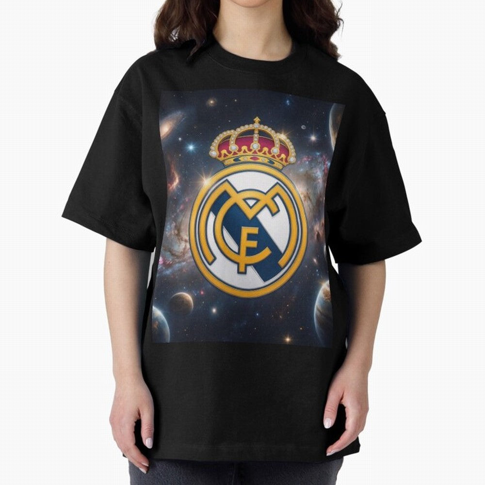 La Galaxia del Real Madrid Oversized T-Shirt Celebrate Classic Football Spirit in FIFA World Cup 2026 Group Stage Spirit, Featuring England, Haaland, Tournament Hype, Historic Matchups, Family Viewing Parties and Global Sports Pride; Ideal for