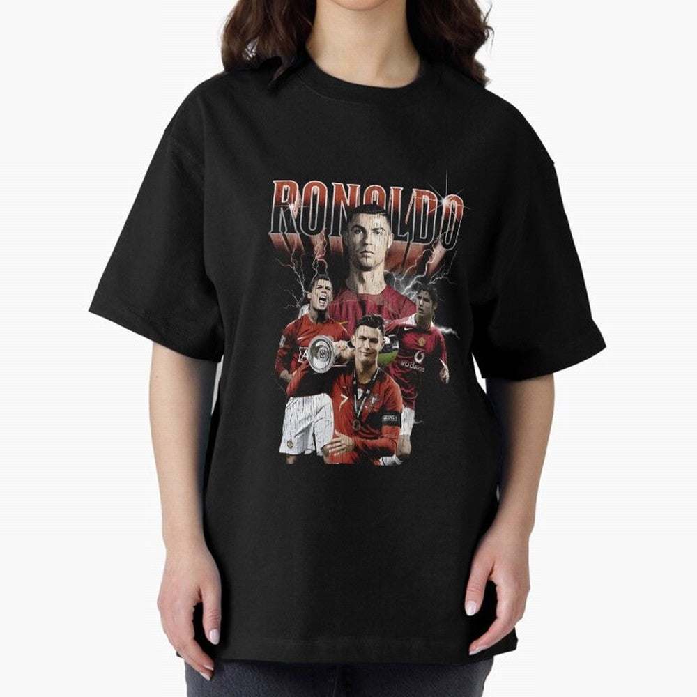 Cr7 footballer portuguese Oversized T-Shirt Elevate FIFA World Cup 2026 for Fans of Haaland and Mbappe and Brazil, Portugal and Argentina, Bringing Football History, Final Match Energy, Crowd Noise and Once in a Lifetime Moments; Ideal for
