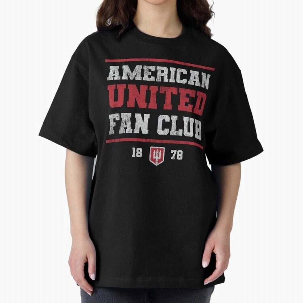 American United Fan Club Oversized T-Shirt Fuel FIFA World Cup 2026 USA Canada Mexico for Fans of Mbappe and Spain, Bringing Fan Favorite Moments, National Team Passion, Big Match Drama and Soccer History; Ideal for Fans Who Follow Messi, Cristiano