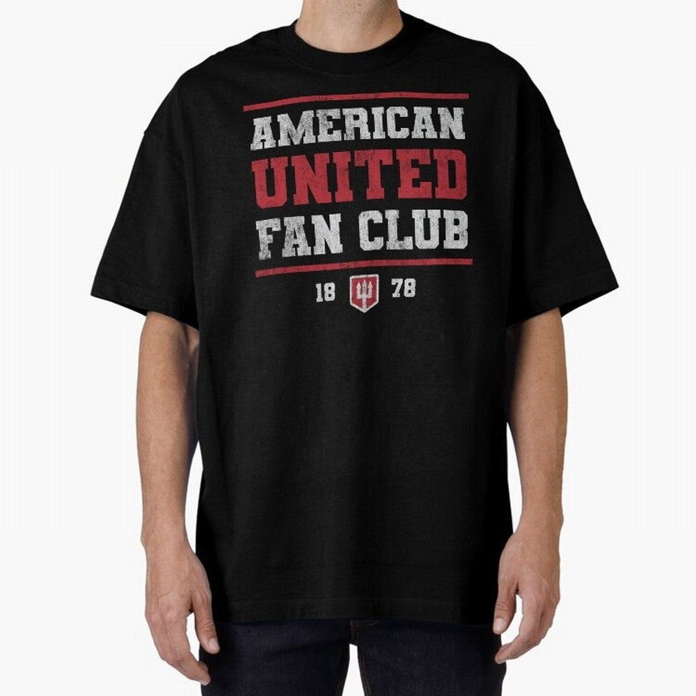 American United Fan Club Oversized T-Shirt Fuel FIFA World Cup 2026 USA Canada Mexico for Fans of Mbappe and Spain, Bringing Fan Favorite Moments, National Team Passion, Big Match Drama and Soccer History; Ideal for Fans Who Follow Messi, Cristiano