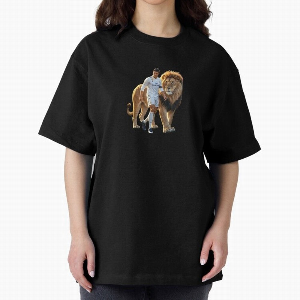 Christiano Ronaldo lion Oversized T-Shirt Celebrate the Next Chapter of FIFA World Cup 2026 Spirit, Made for Brazil, Portugal and Argentina, Messi, Neymar and Mbappe, Football Passion, Legendary Performances, Festival Vibes and Supporter Community;