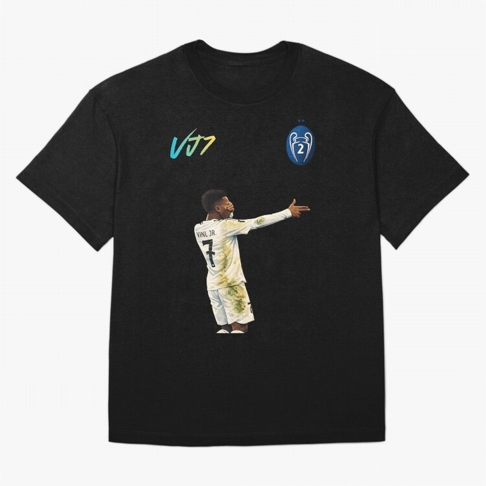 Vini Jr Oversized T-Shirt Feel the Roar of FIFA World Cup 2026 USA Canada Mexico Spirit, Connected to England, France and Netherlands, Cristiano Ronaldo, Match Day Excitement, Supporter Culture, Golden Goals and Global Football Passion; Perfect for