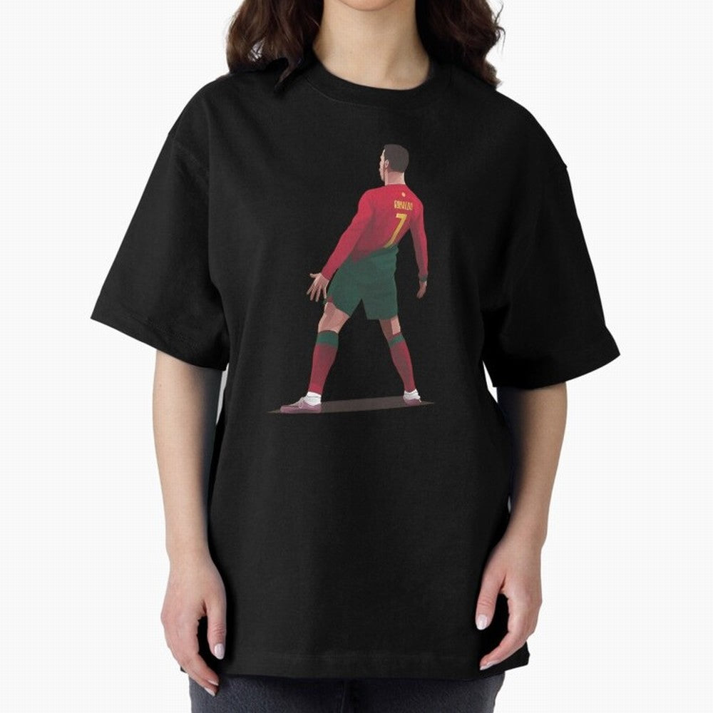CR7 Celebration Pose Oversized T-Shirt Make the Season About the FIFA World Cup 2026 Journey through Neymar, Haaland and Cristiano Ronaldo Highlights, France and Portugal Pride, Football Passion, Legendary Performances, Festival Vibes and Supporter