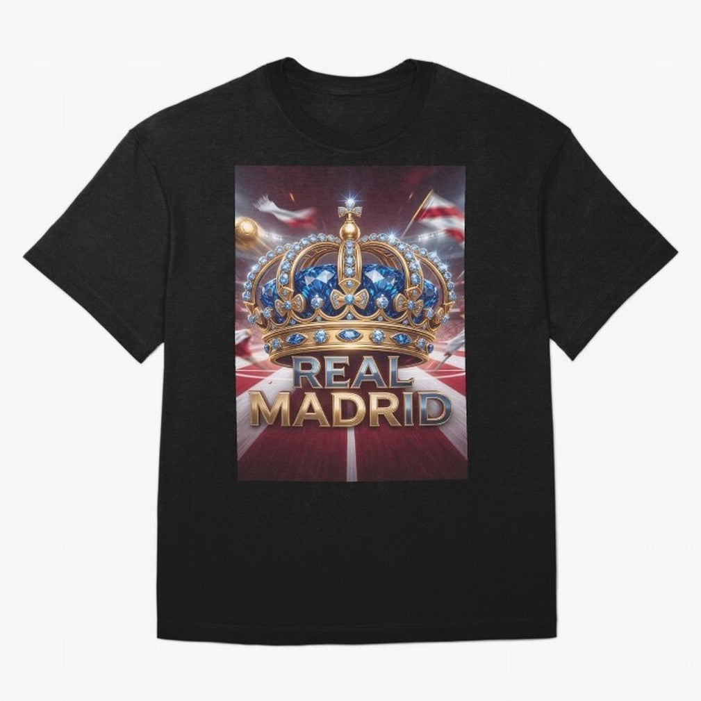 The Diamond of Real Madrid Oversized T-Shirt Stand Out with Spirit from Match Day Hype around FIFA World Cup 2026 Group Stage, Messi, CR7 and Mbappe, England, Match Day Excitement, Supporter Culture, Golden Goals and Global Football Passion;